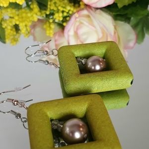 Lime & Orange Earrings